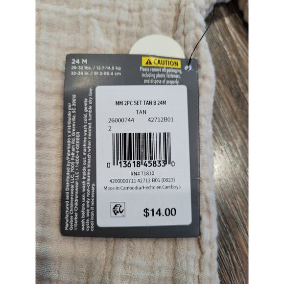 Modern Moments Muslin Long Sleeve and Shorts Set size 24 Months #6 - Picture 2 of 3